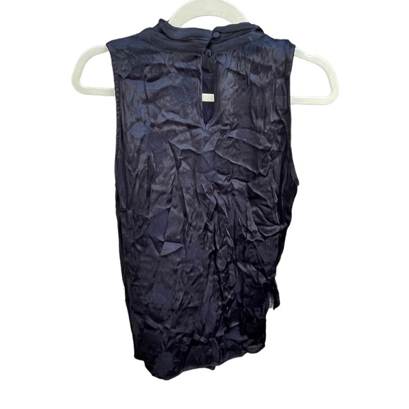 NWT MOULINETTE SOEURS ANTHROPOLOGIE FLORAL BECK RIE BLACK SATIN FLORAL BLOUSE - Picture 3 of 6